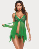 Plus Size Lingeries Lace Print Babydoll Outfits
