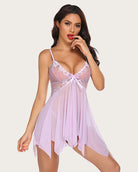 Plus Size Lingeries Lace Print Babydoll Outfits