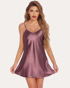 Plus Size Satin Mini Slip Dress