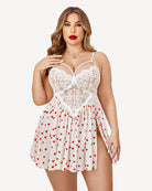Plus Size Heart Side Slit Nightdress