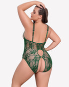 Plus Size Crotchless Exotic Lace Teddies