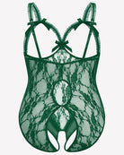 Plus Size Crotchless Exotic Lace Teddies
