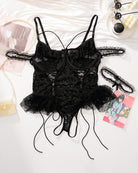 Plus Size Sheer Lace Bodysuits